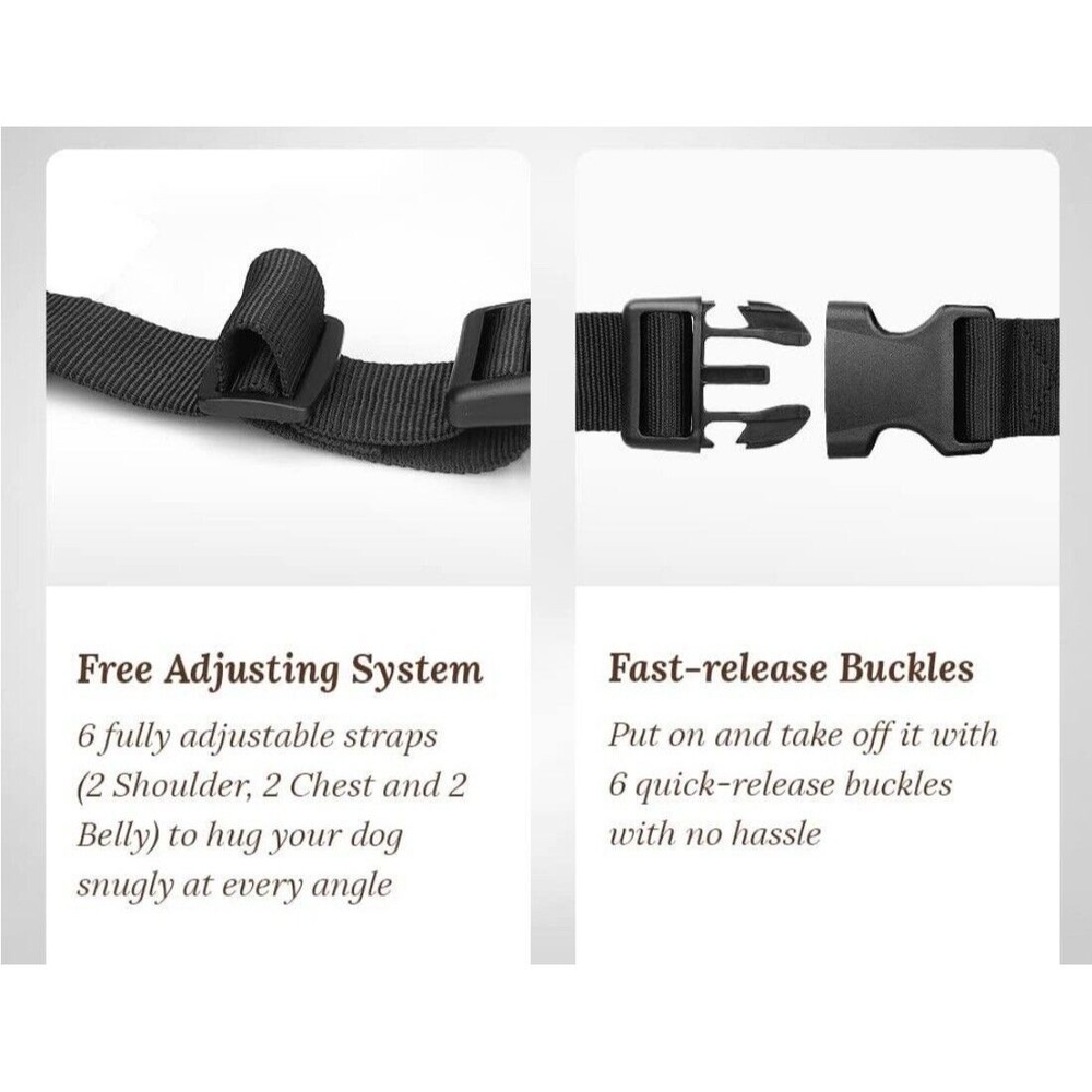 KROMEN TACTICAL DOG HARNESS SZ M Medium Black Brand NEW Comfortable Wearing - Picture 7 of 11